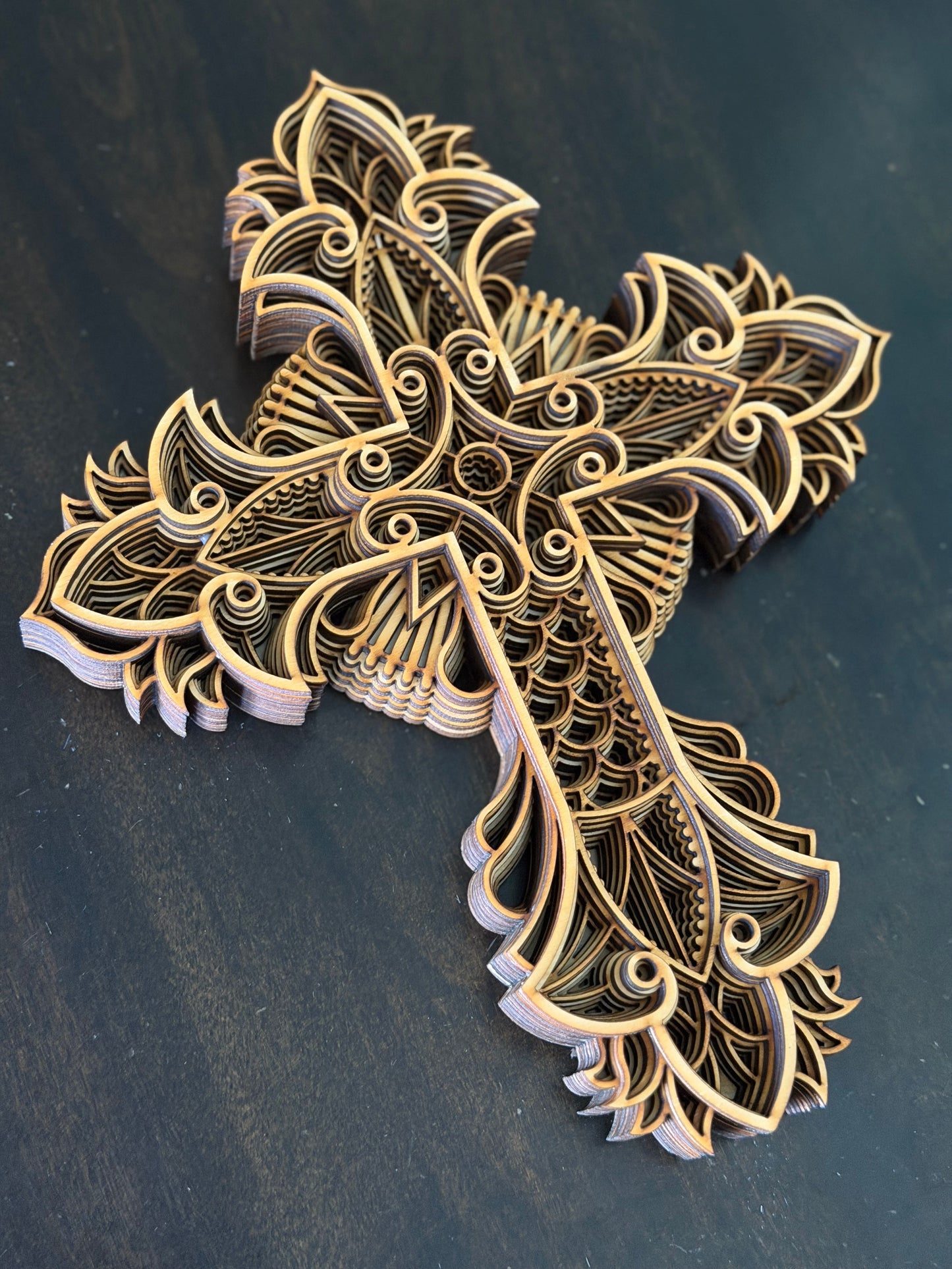 Layered Wood Cross - Version 5