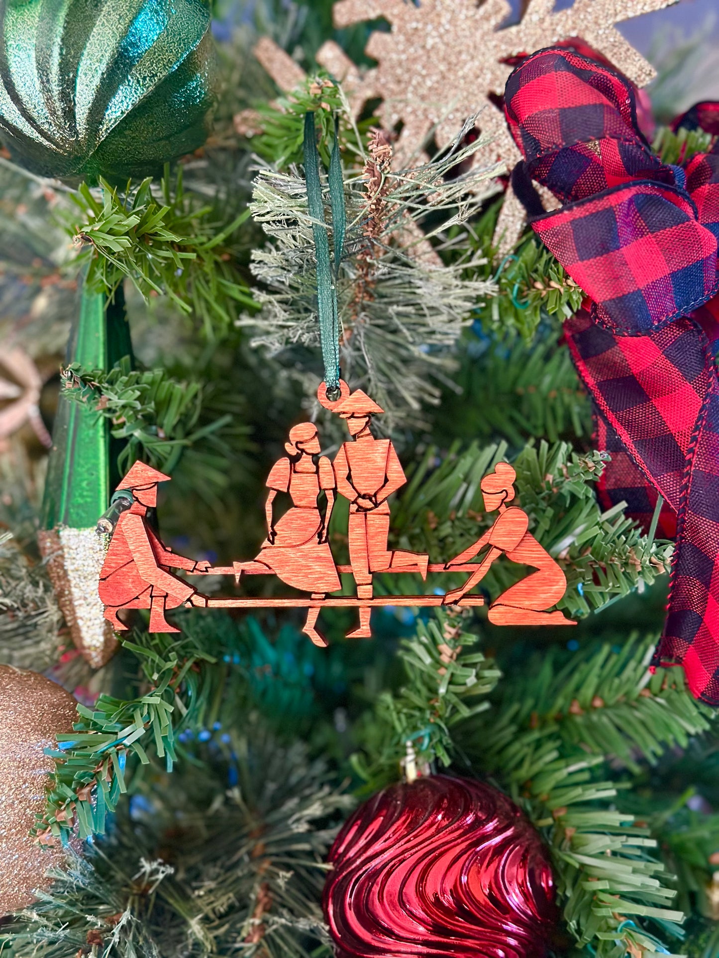 Tinikling Wood Ornament