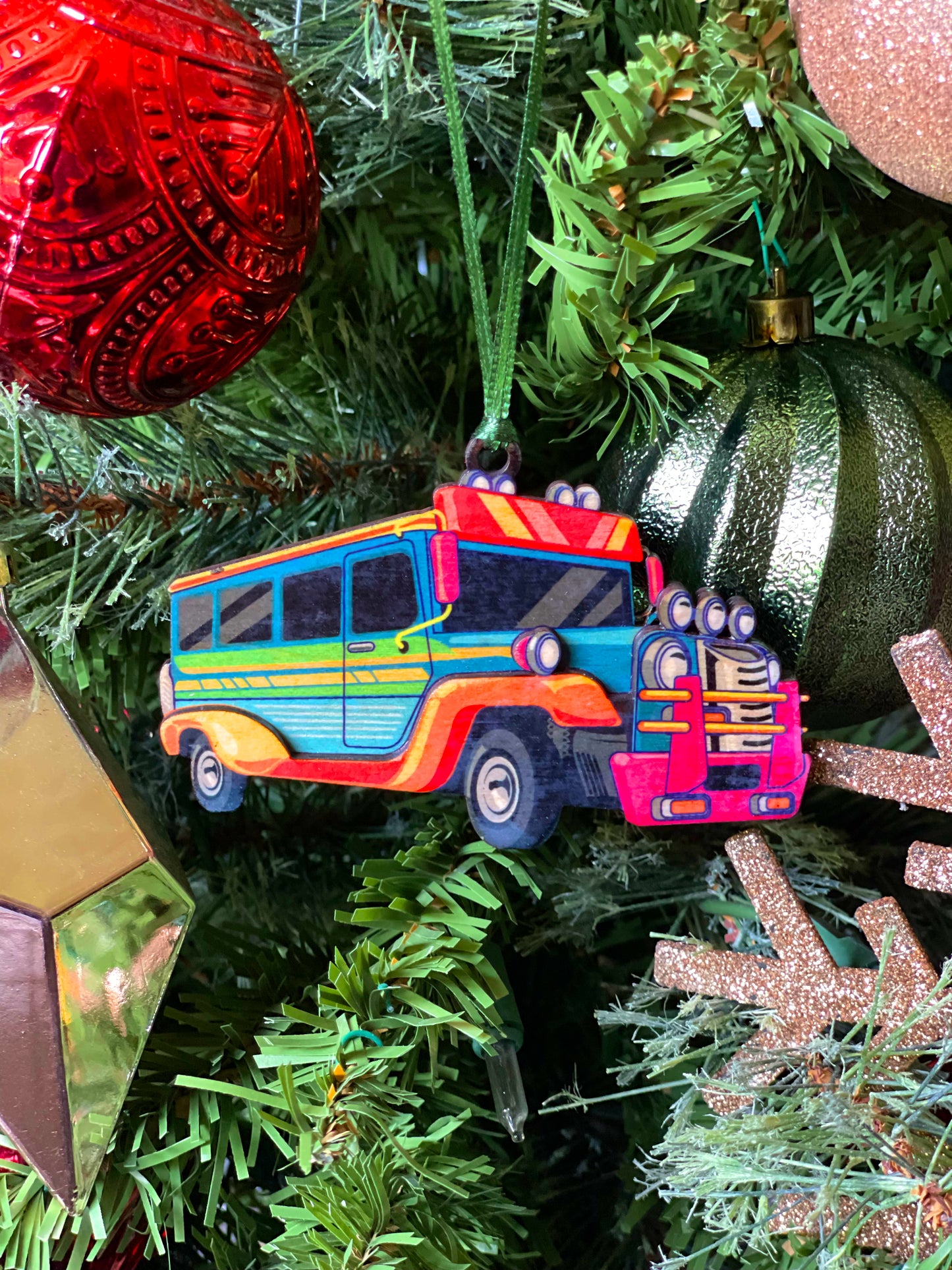 Jeepney Wood Ornament