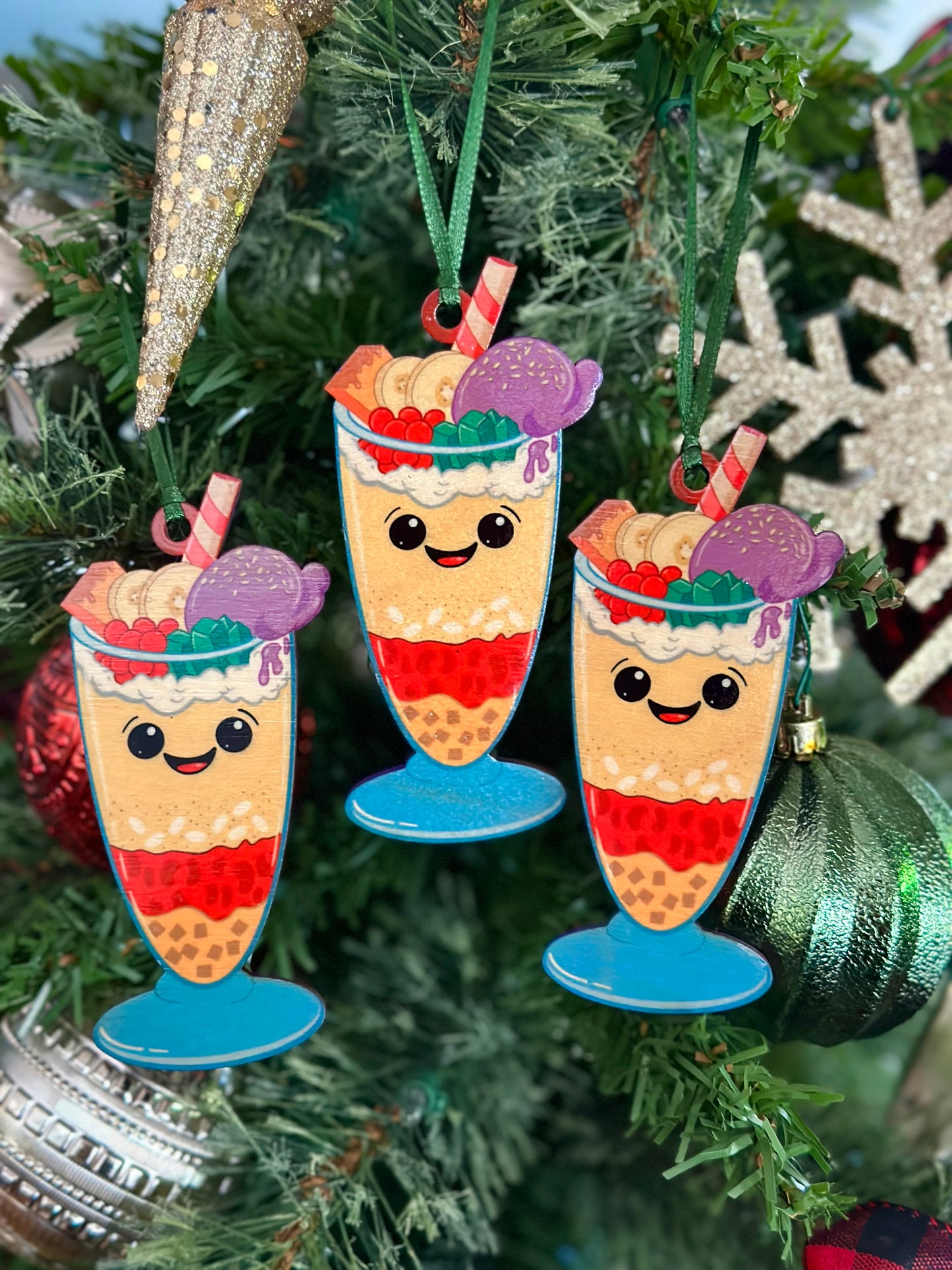 Halo Halo Wood Ornament