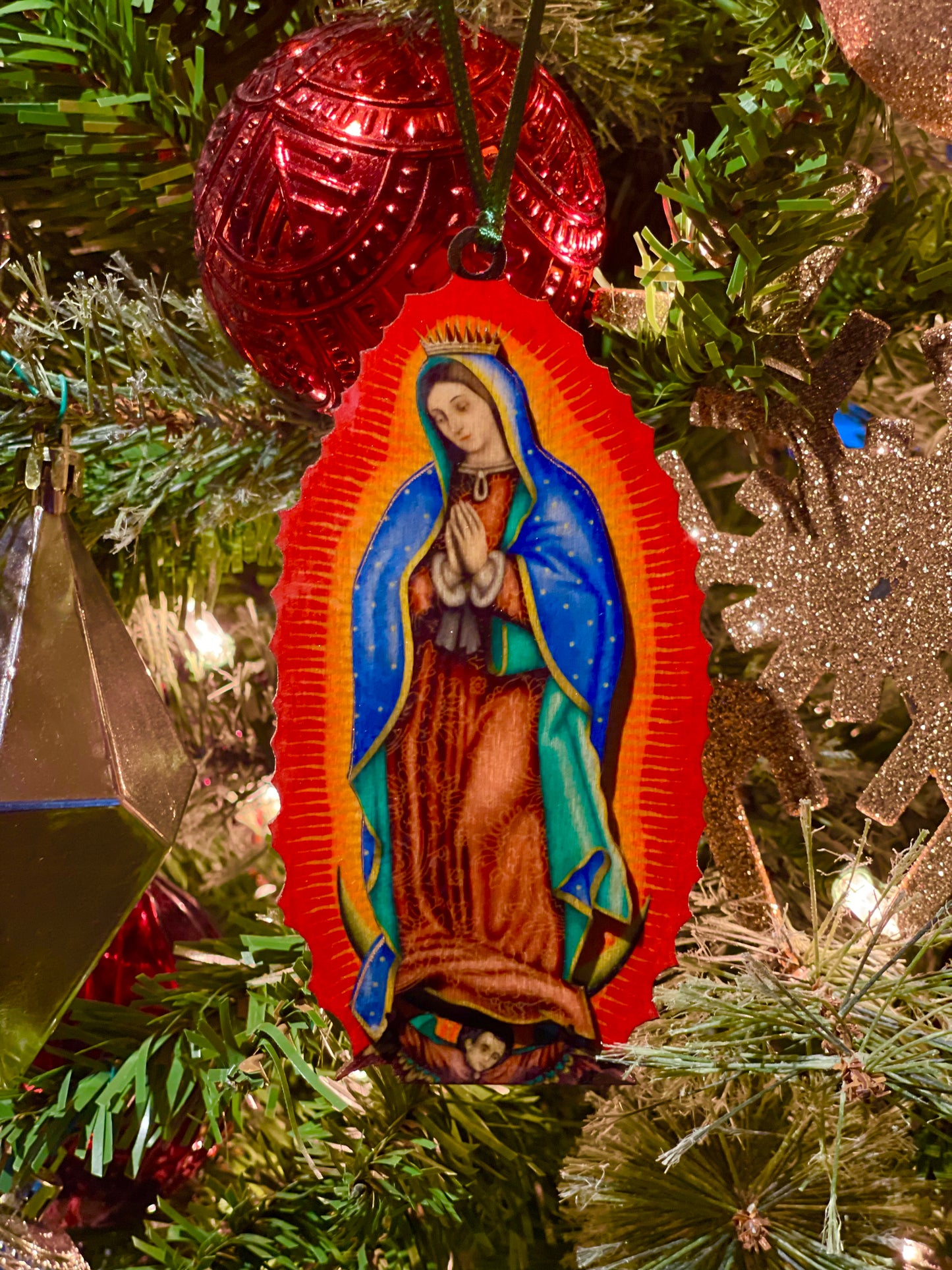 Our Lady of Guadalupe Wood Ornament