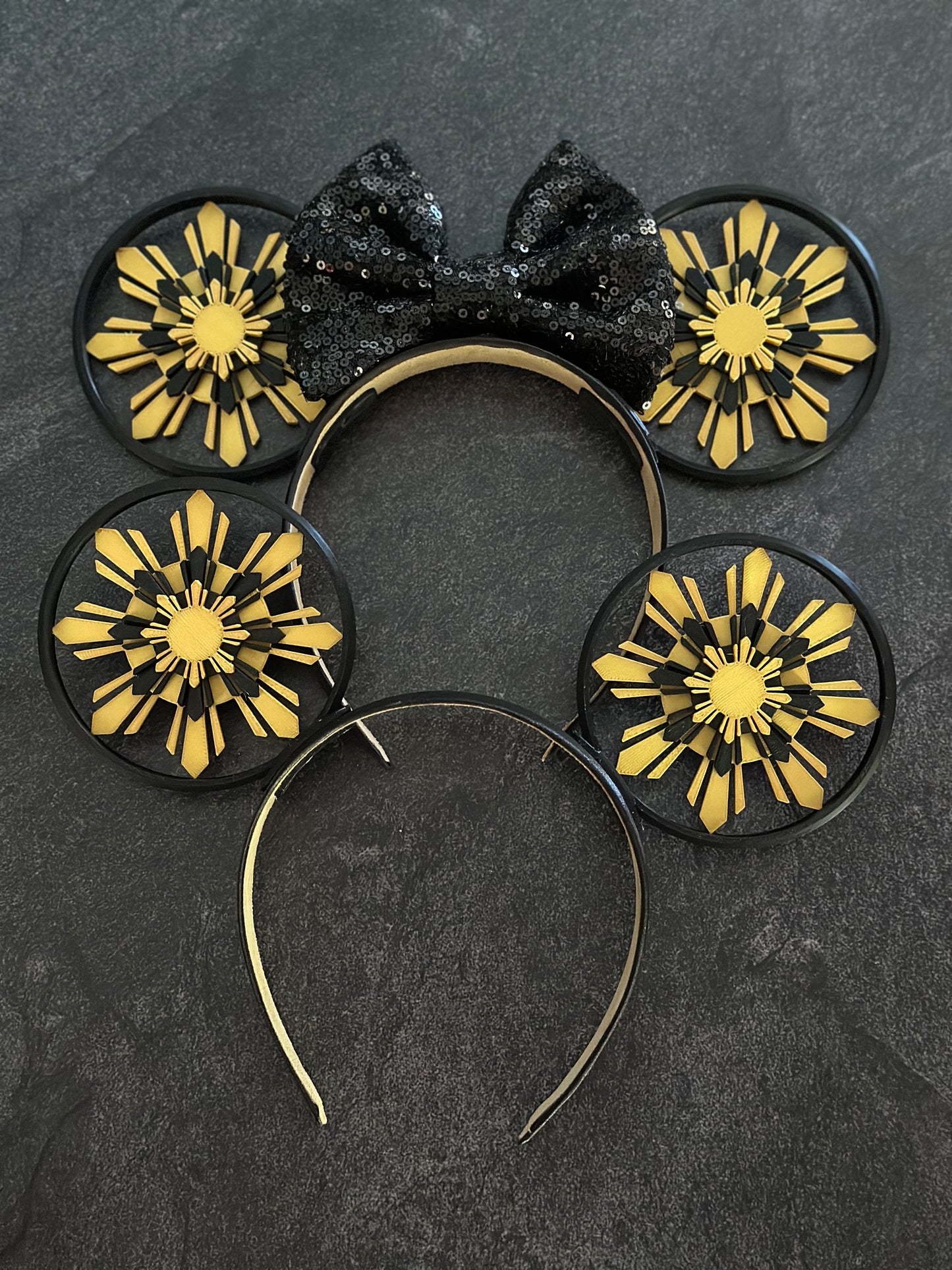 Filipino Sun Ears - Black & Gold