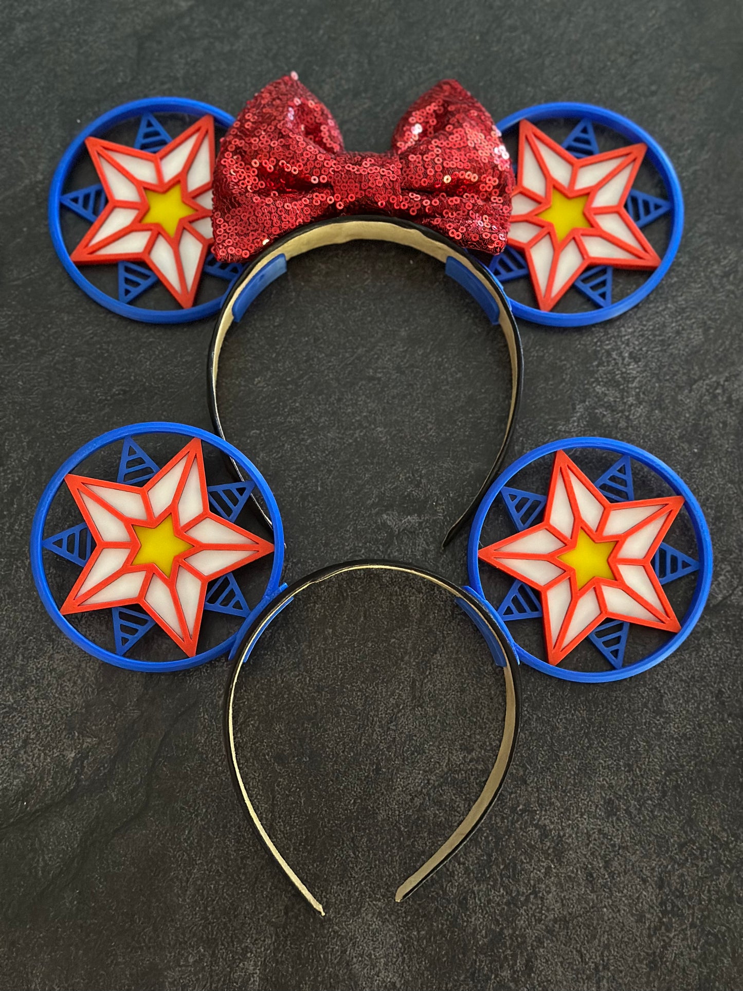 Filipino Parol Ears - Blue, White, Red