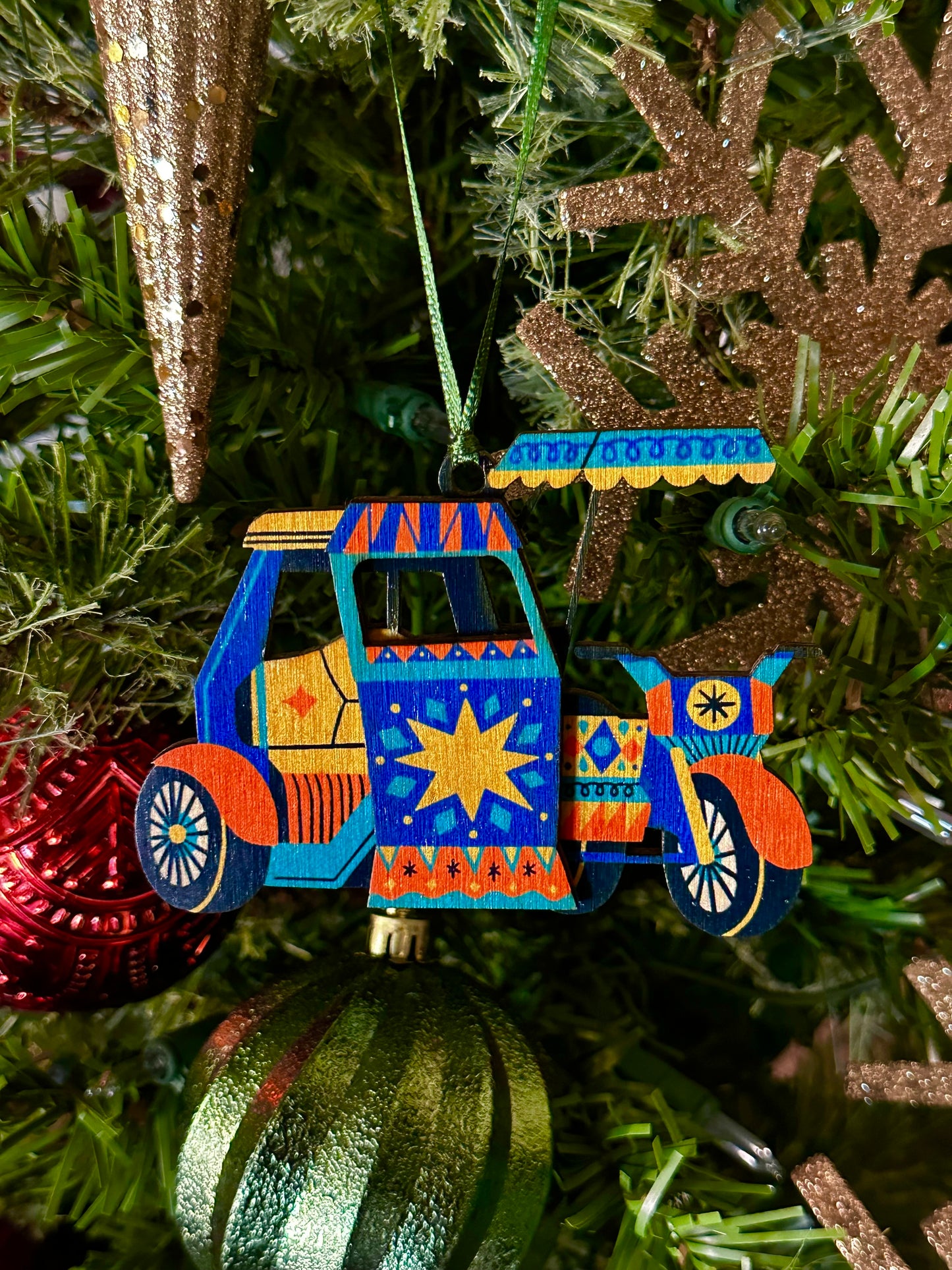 Tricycle Wood Ornament