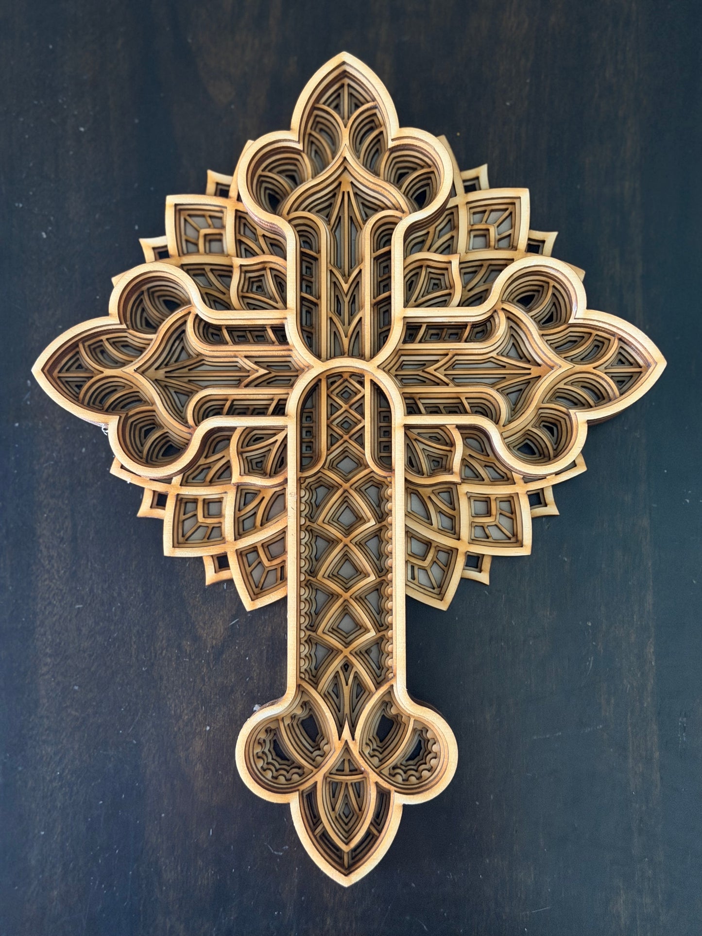 Layered Wood Cross - Version 3