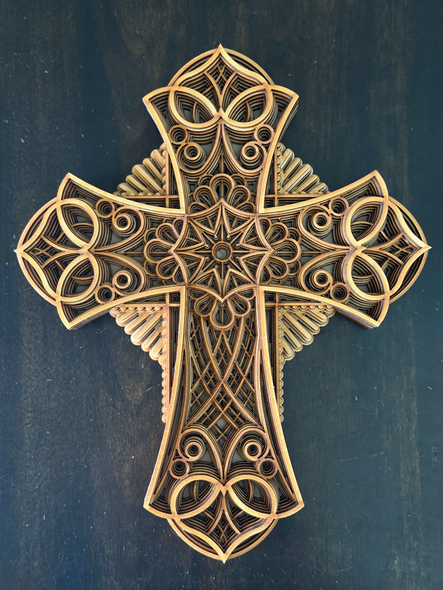 Layered Wood Cross - Version 1
