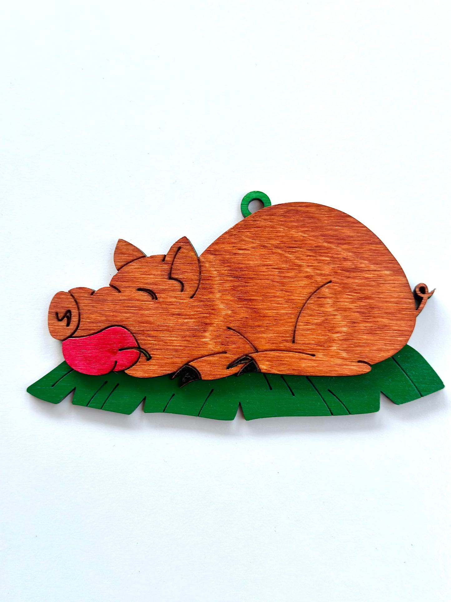 Lechon Wood Ornament