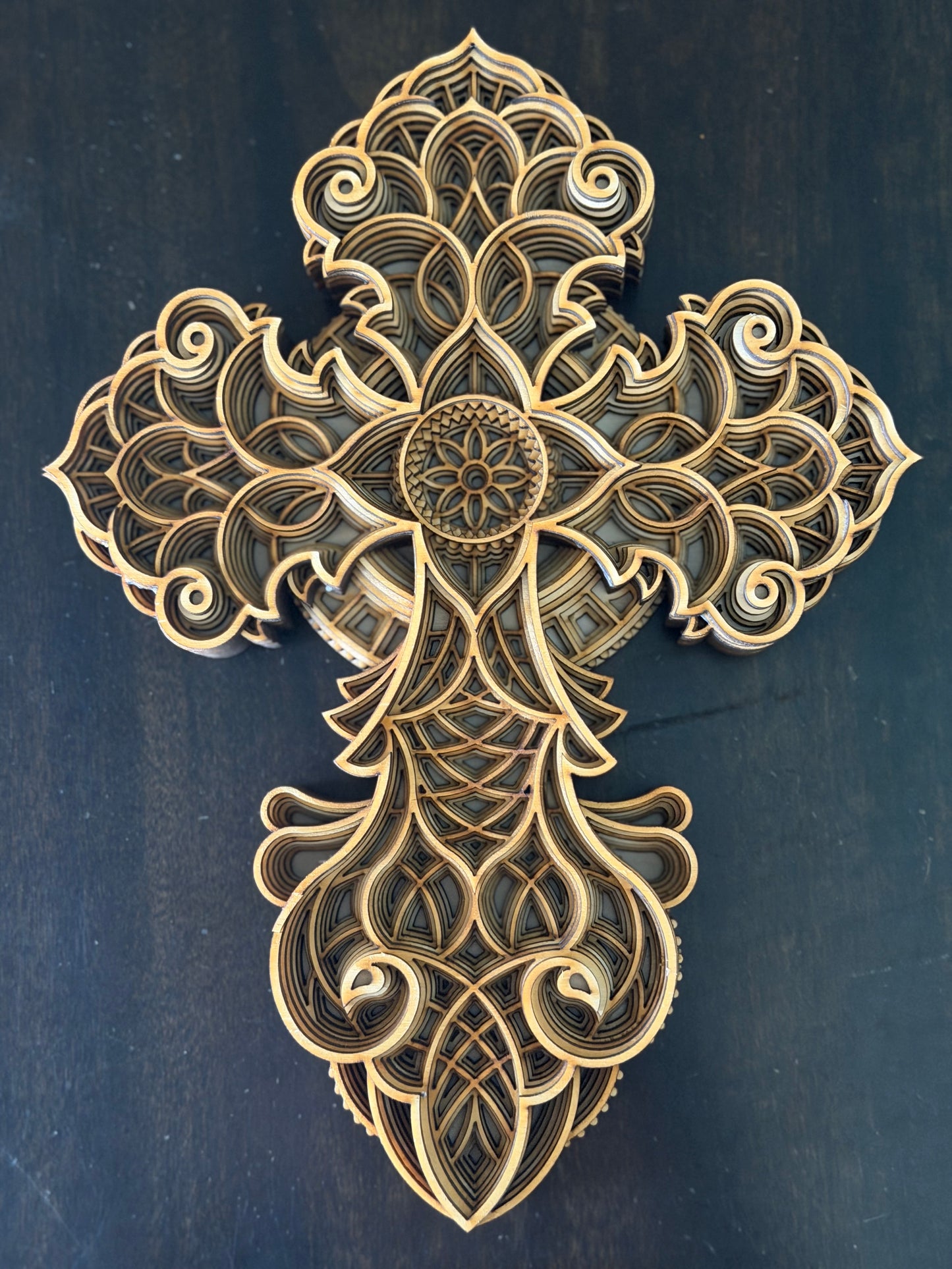 Layered Wood Cross - Version 2
