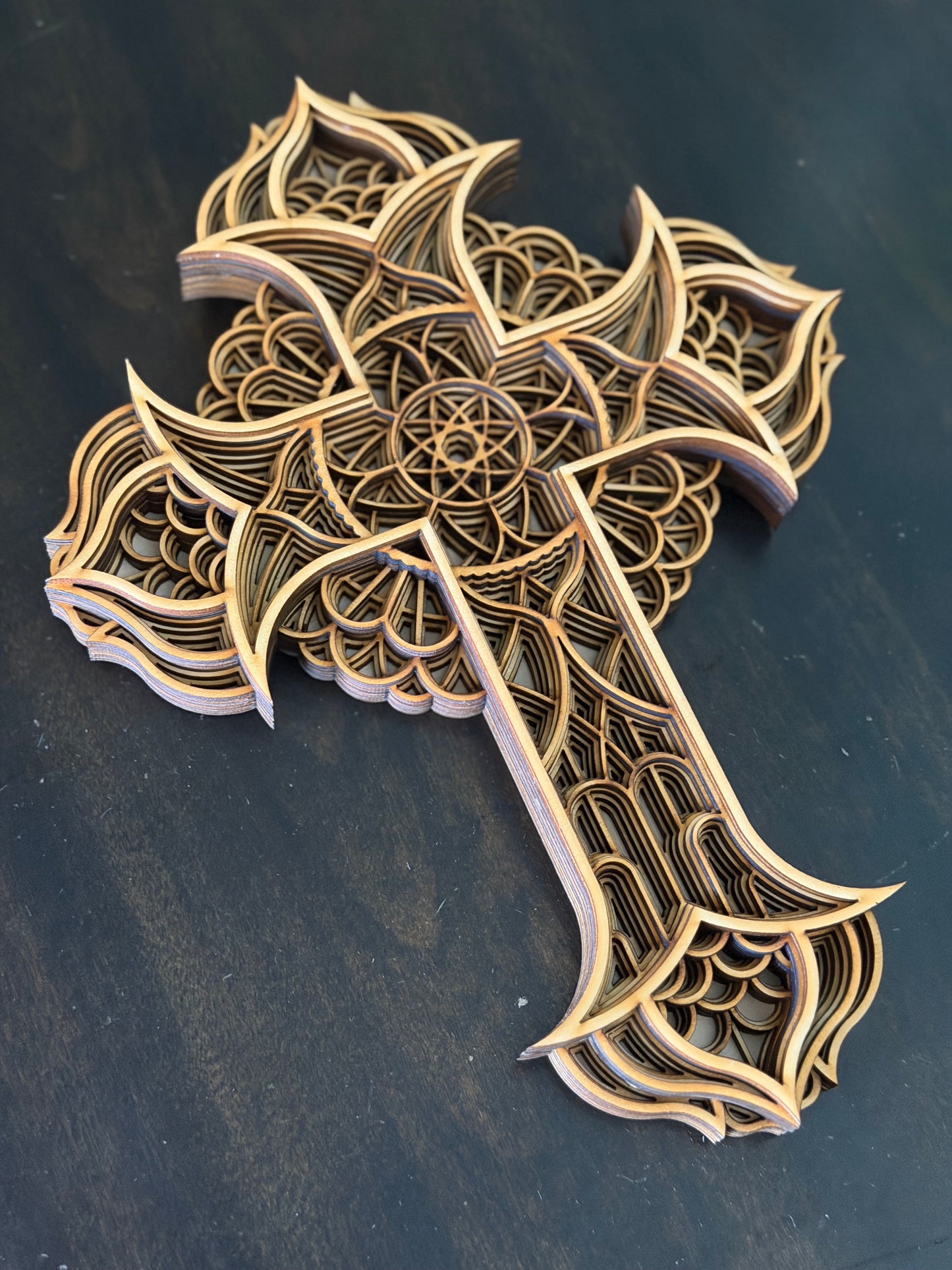 Layered Wood Cross - Version 6