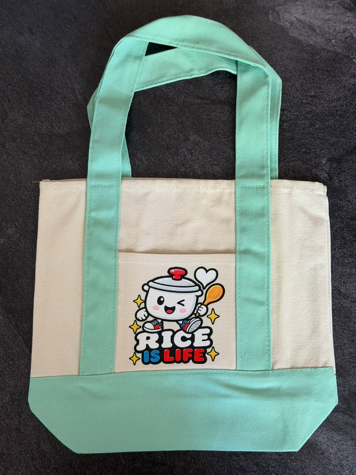 Canvas Mini Tote - Rice Is Life