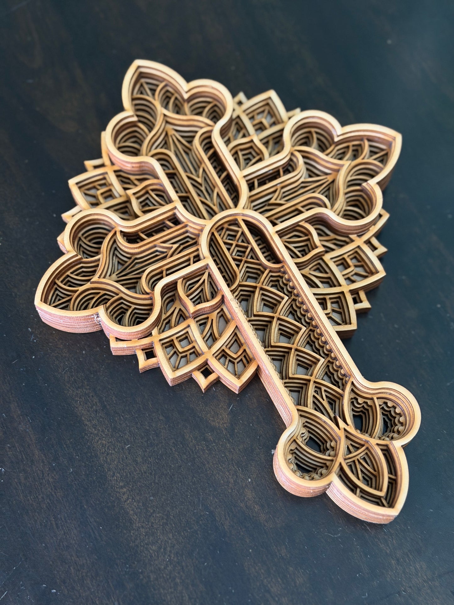 Layered Wood Cross - Version 3