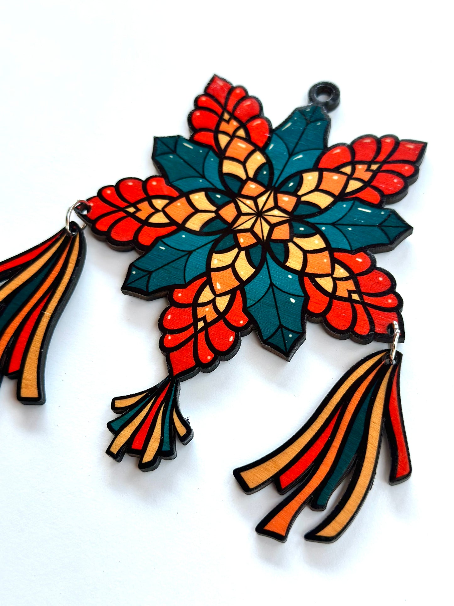 Parol Wood Ornament - Red