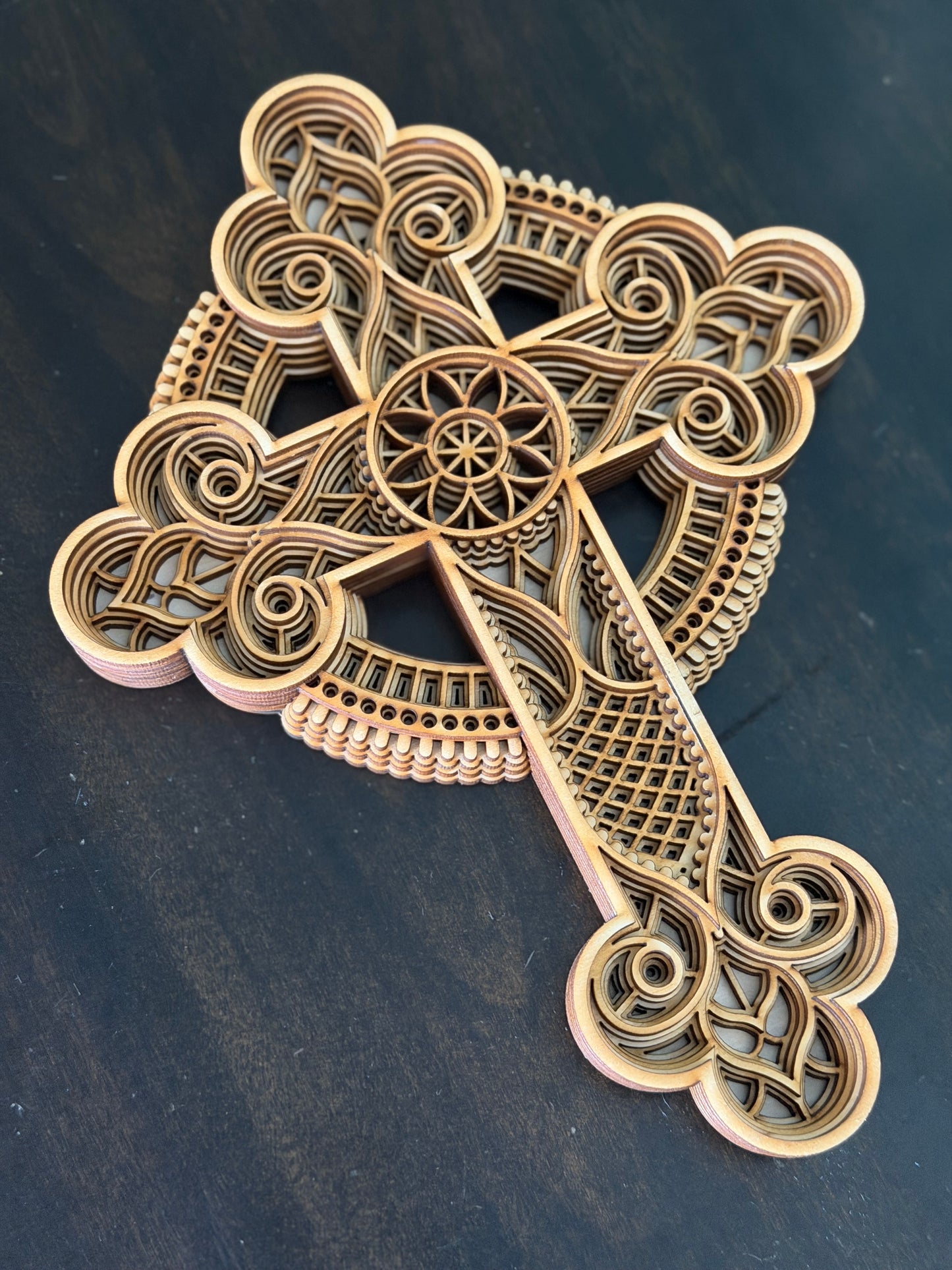 Layered Wood Cross - Version 4