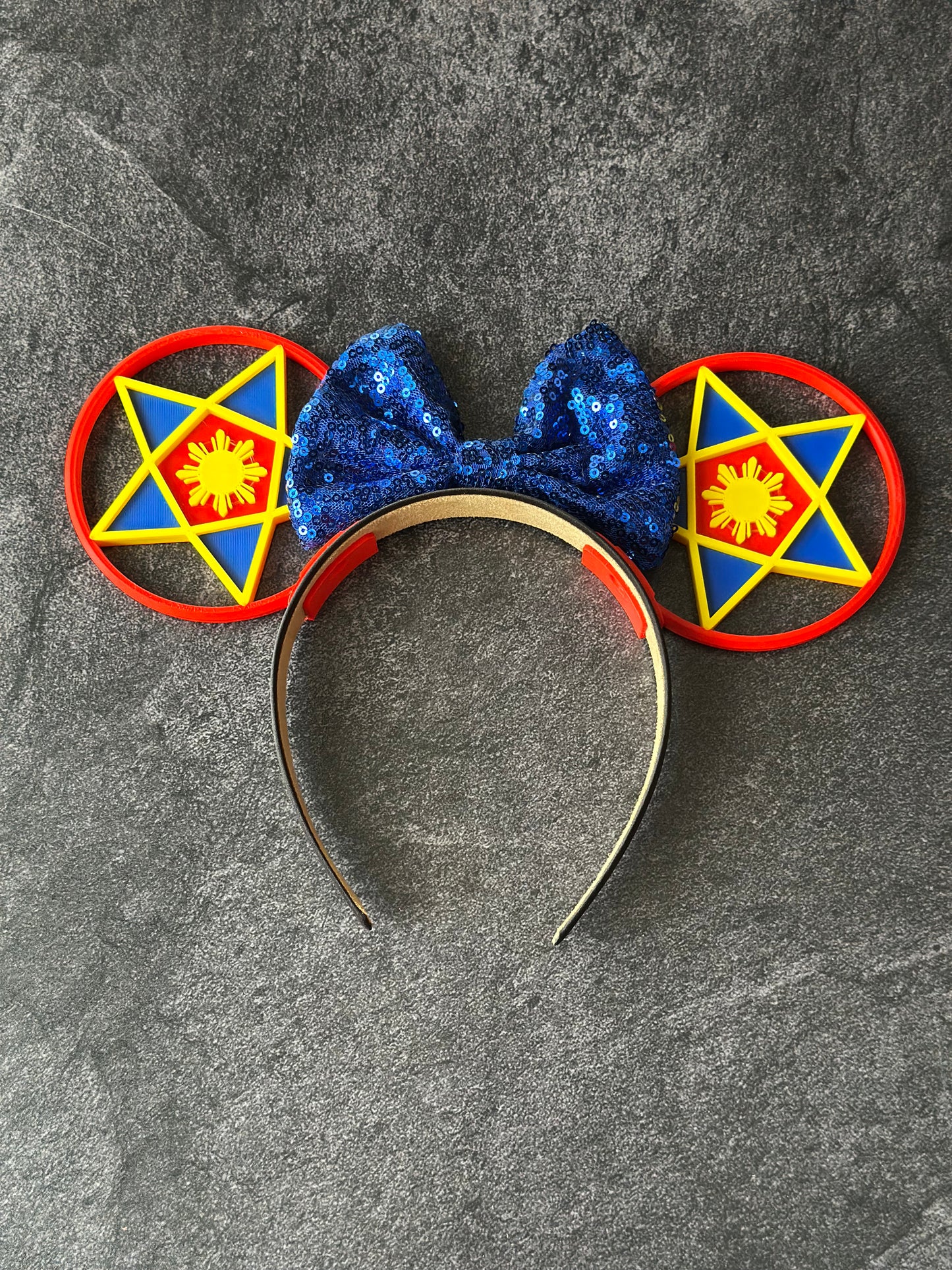 Filipino Parol Ears - Red, Blue & Yellow